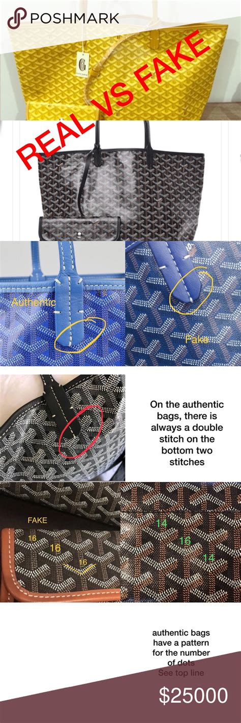 goyard pattern real vs fake|goyard bag vs real.